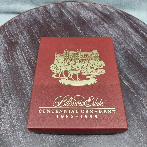 Biltmore Estate Centennial Ornament 1895-1995 Gold-Plated Collectors Keepsake In - Picture 2 of 4